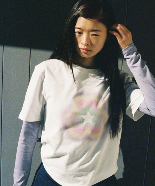 CLOVER HALF SLEEVE T-SHIRT - WHITE