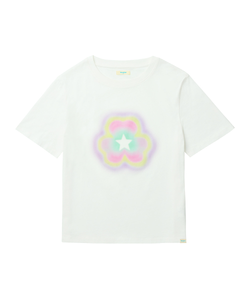 CLOVER HALF SLEEVE T-SHIRT - WHITE