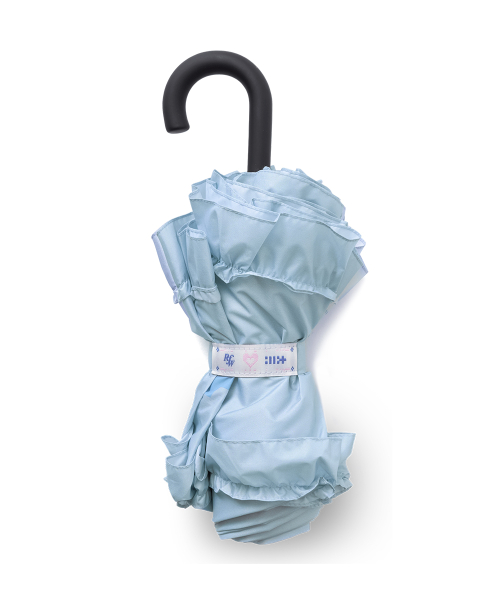 [× ILLIT] SHORT FRILLED UMBRELLA - SKY BLUE