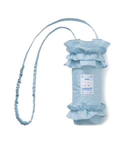 [× ILLIT] SHORT FRILLED UMBRELLA - SKY BLUE