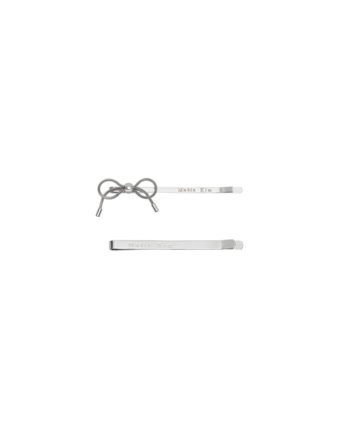 MATIN RIBBON BOBBY PIN SET IN SILVER