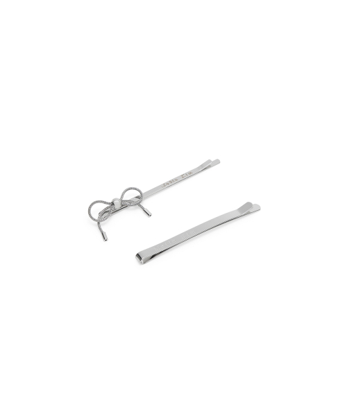 MATIN RIBBON BOBBY PIN SET IN SILVER