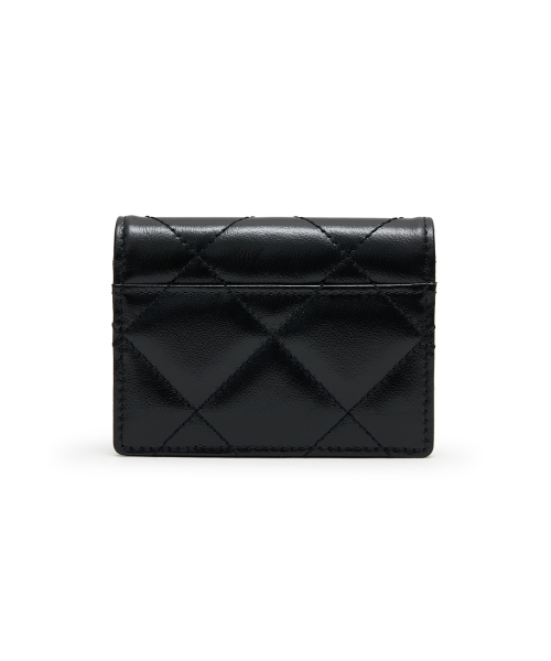 PUFF QUILT WALLET IN BLACK