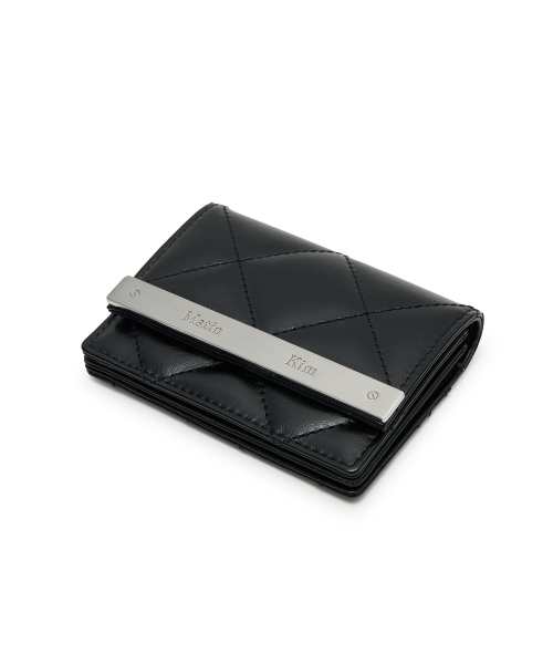 PUFF QUILT WALLET IN BLACK