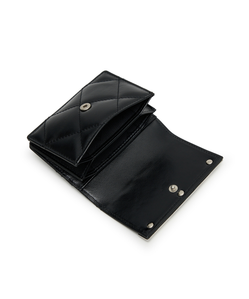 PUFF QUILT WALLET IN BLACK