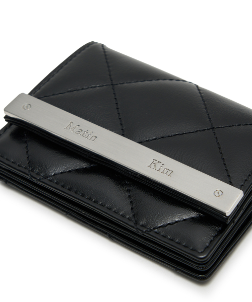 PUFF QUILT WALLET IN BLACK