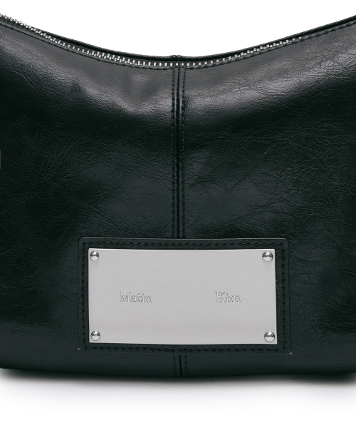 EYELET SHIRRING SHOULDER BAG IN BLACK