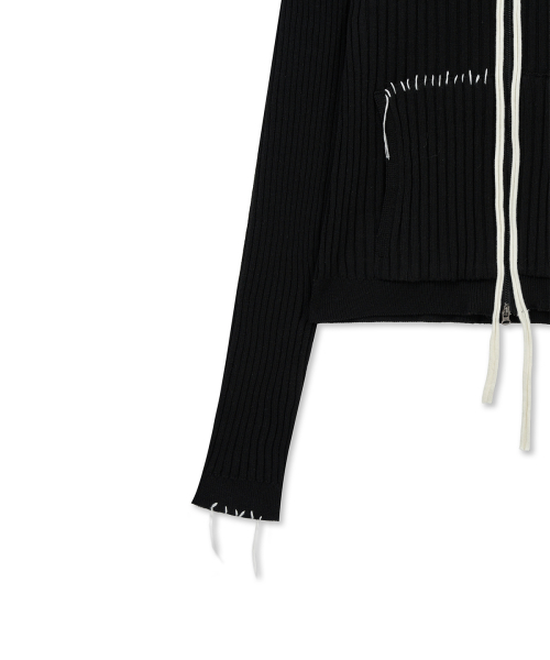 HANDCRAFT SLIM FIT CARDIGAN IN BLACK