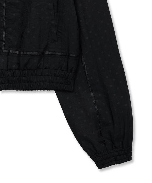CROPPED EMBROIDERY BACK LOGO JUMPER IN STRONG BLACK
