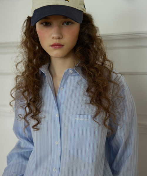Boy fit stripe shirts Blue
