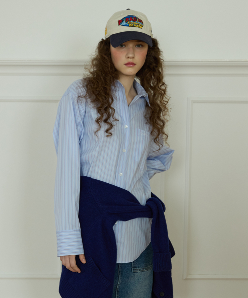 Boy fit stripe shirts Blue