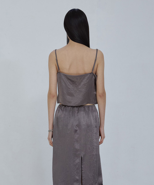SHEER LACE SLEEVELESS TOP_ CHARCOAL