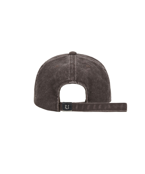 DAMAGED 6-PANEL BALL CAP_ FADED BROWN
