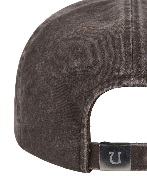 DAMAGED 6-PANEL BALL CAP_ FADED BROWN