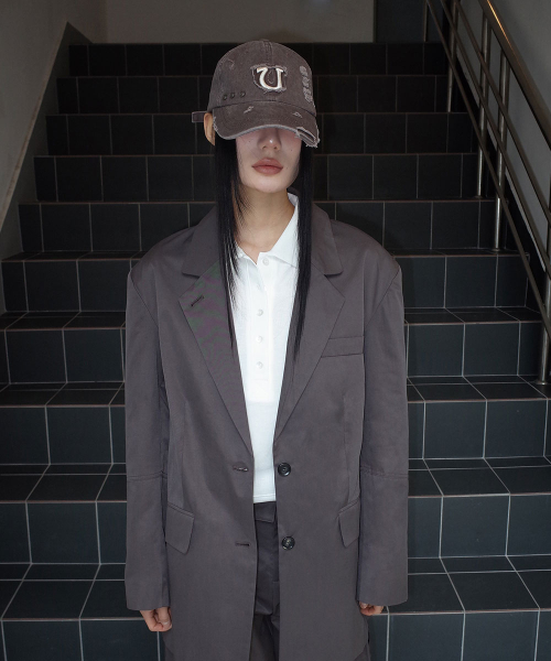 DAMAGED 6-PANEL BALL CAP_ FADED BROWN