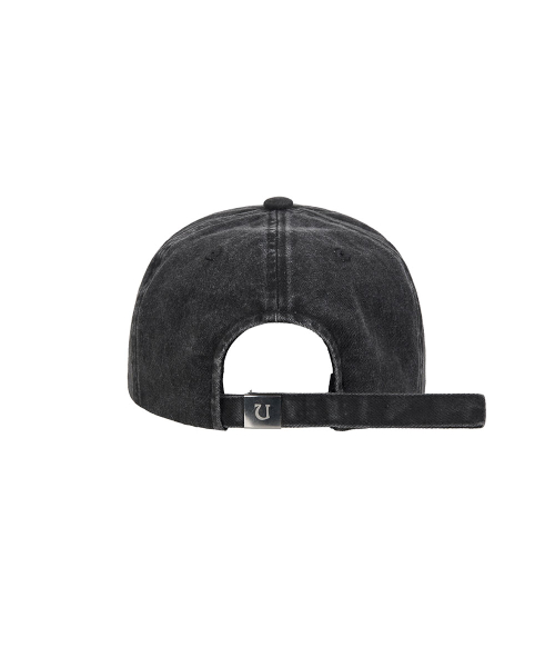 DAMAGED 6-PANEL BALL CAP_ FADED BLACK