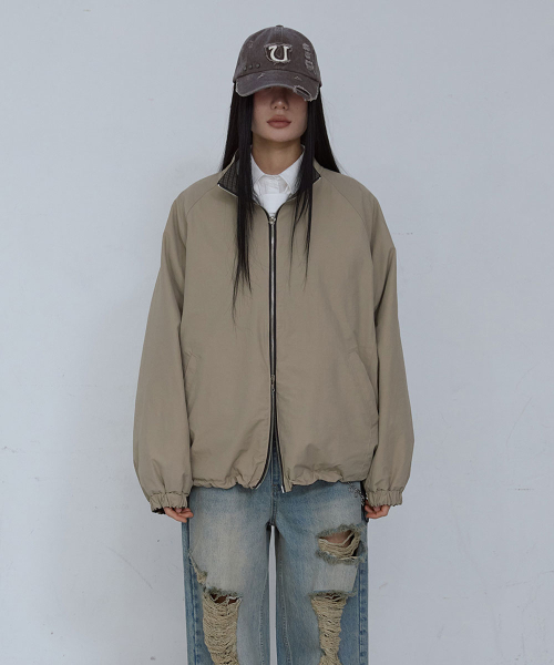 REVERSIBLE CHECKED FULL-ZIP JACKET_ DARK BROWN