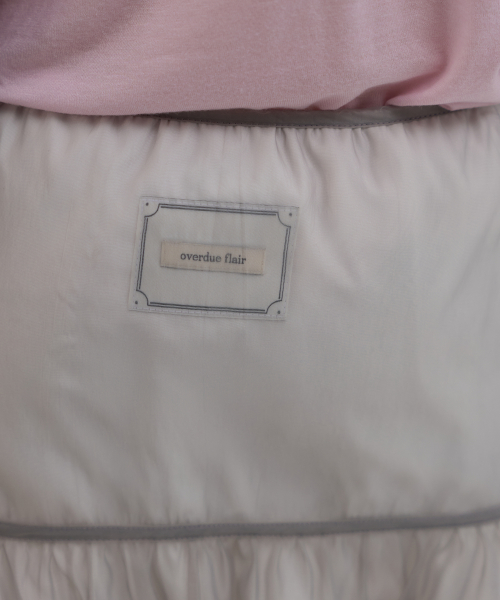 ORGANZA LAYERED MINI SKIRT_GREY/WHITE