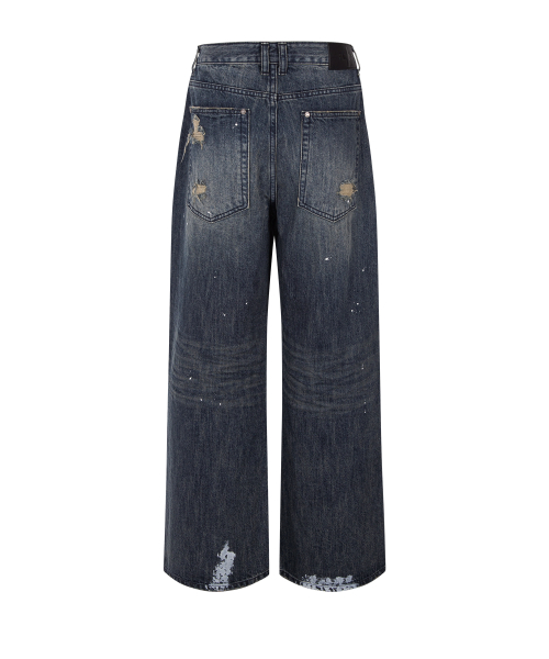 Jay Destroyed Wide Denim (Vintage Blue)
