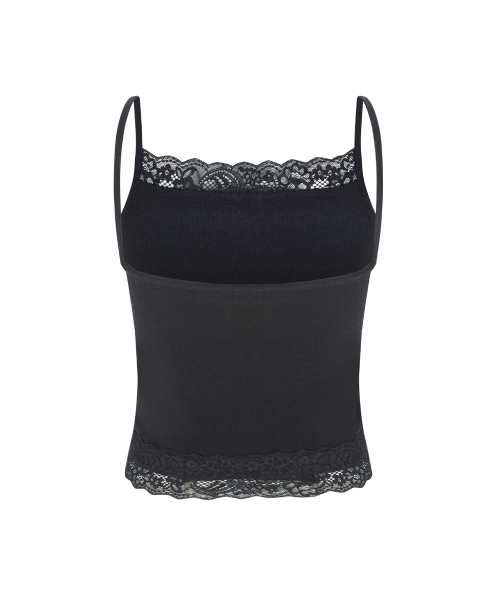 Alice Lace Sleeveless Top (Black)
