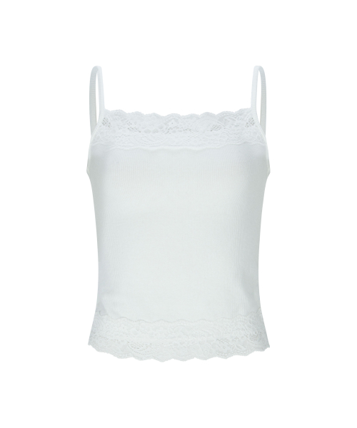Alice Lace Sleeveless Top (White)