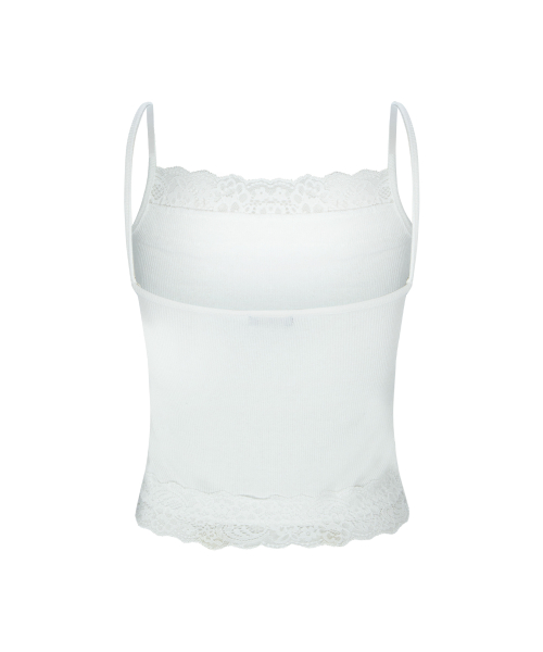 Alice Lace Sleeveless Top (White)