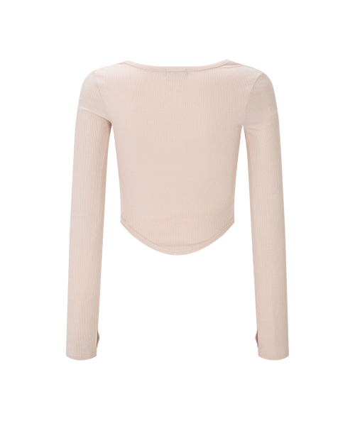 26SS Barbie Squareneck Long Sleeve Top (Baby Pink)