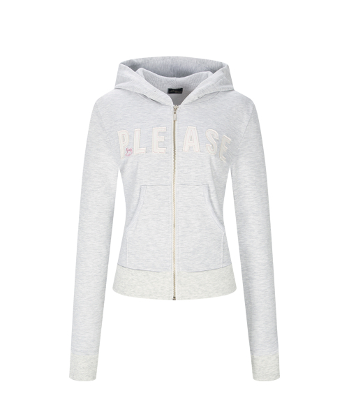 Dorothy Logo Patch Hoodie (White Melange)
