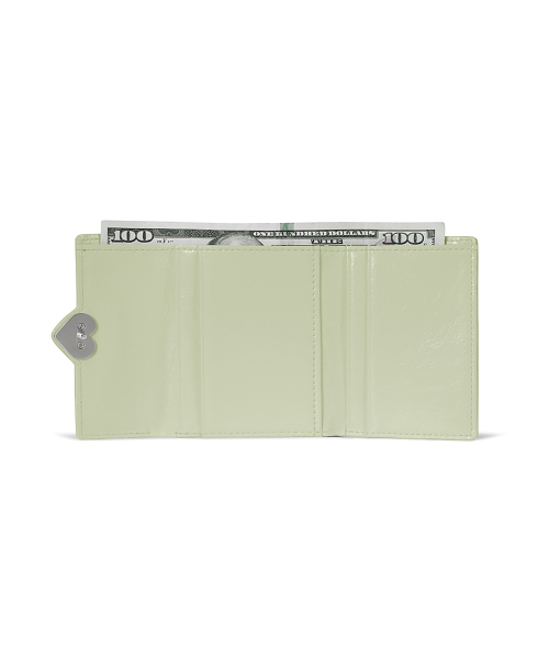 HEARTY FLAP WALLET - PISTACHIO