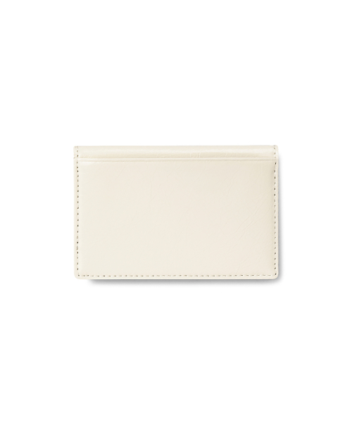 CRINKLE SOFT CARD CASE - VANILLA