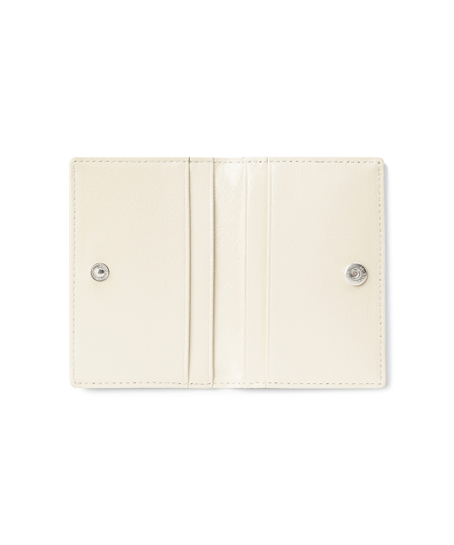 CRINKLE SOFT CARD CASE - VANILLA