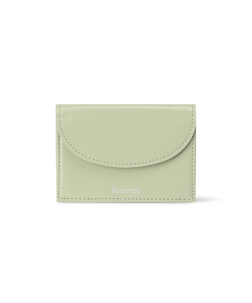 CRINKLE HALFMOON MINI WALLET - PISTACHIO