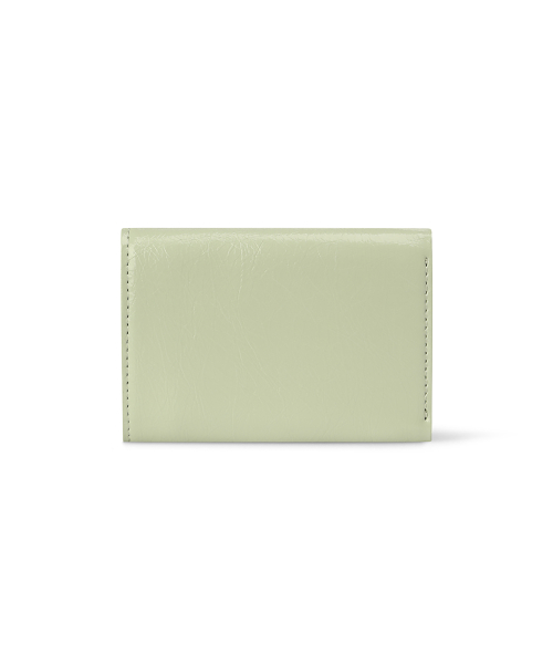 CRINKLE HALFMOON MINI WALLET - PISTACHIO