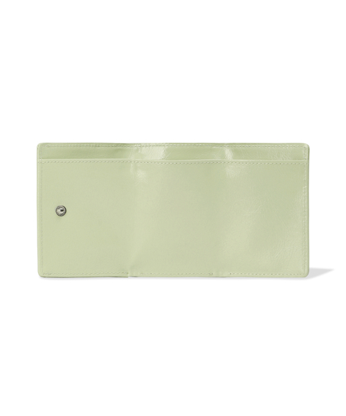 CRINKLE HALFMOON MINI WALLET - PISTACHIO