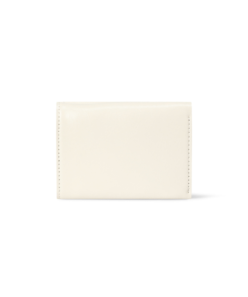 CRINKLE HALFMOON MINI WALLET - VANILLA