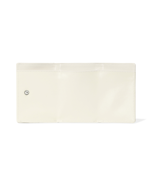 CRINKLE HALFMOON MINI WALLET - VANILLA