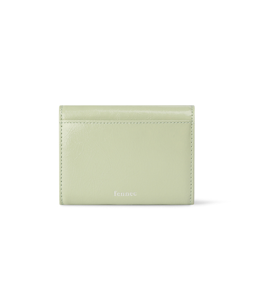 CRINKLE TRIANGLE DOCO WALLET - PISTACHIO