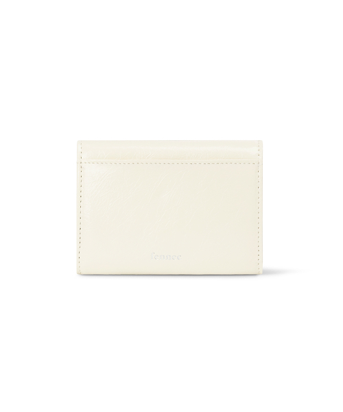 CRINKLE TRIANGLE DOCO WALLET - VANILLA