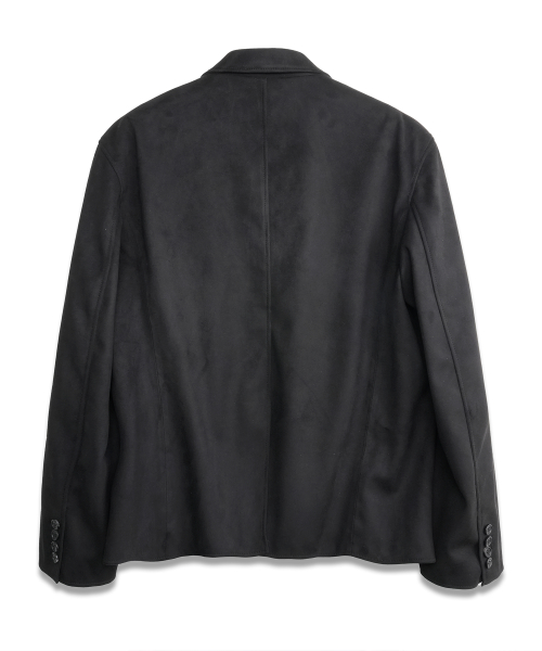 Full-UP Suede 3 Button Blazer BLACK