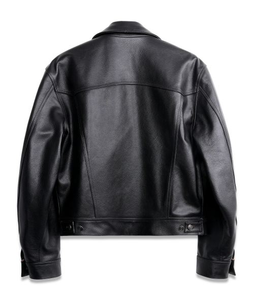 Storm Tea Core Leather Trucker BLACK