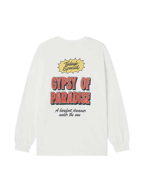 PARADISE LONG SLEEVE T-SHIRT WHITE