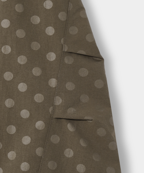 2WAY ESSENTIAL DOT HOODED WINDBREAKER_BROWN