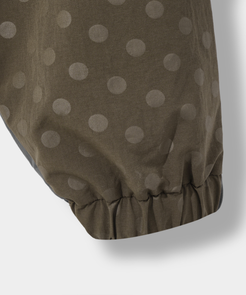 2WAY ESSENTIAL DOT HOODED WINDBREAKER_BROWN