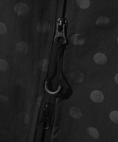 2WAY ESSENTIAL DOT HOODED WINDBREAKER_BLACK