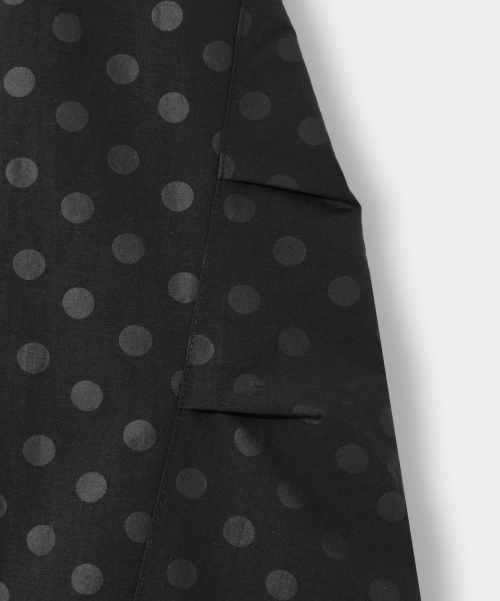 2WAY ESSENTIAL DOT HOODED WINDBREAKER_BLACK