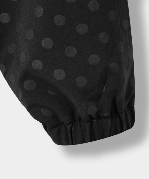 2WAY ESSENTIAL DOT HOODED WINDBREAKER_BLACK