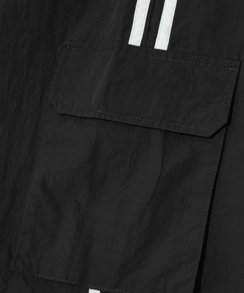 VLAD CURVED TRACK NYLON CARGO PANTS_BLACK