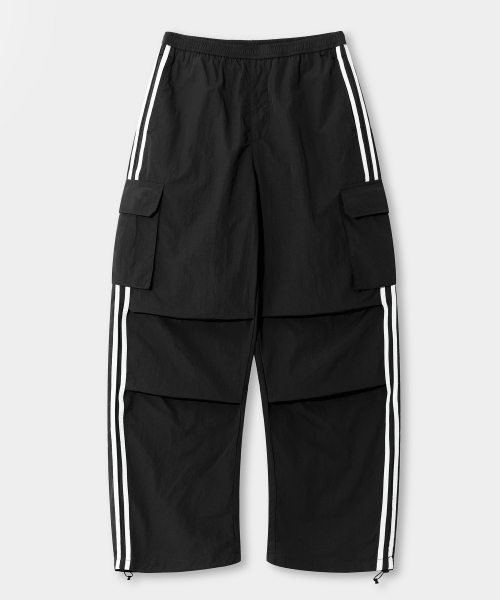 VLAD CURVED TRACK NYLON CARGO PANTS_BLACK