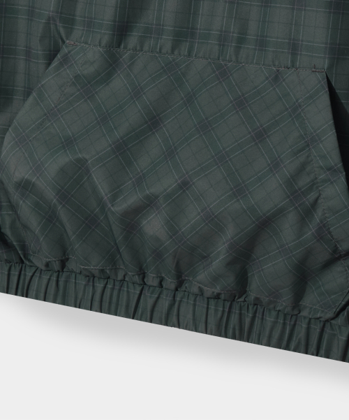 ESSENTIAL CHECK HOODED ANORAK_2 COLOR