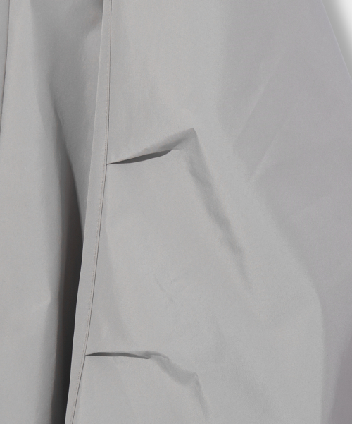 BALACLAVA SLASH HOODED ZIP-UP_WINDBREAKER GRAY